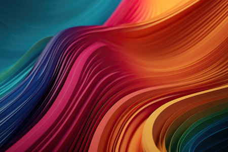 Multicolored abstract fluid background ideal for backdrops, generative aiの素材