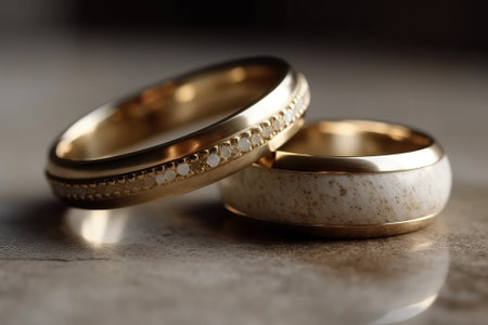 A pair of rings in an aesthetic background, generative aiの素材