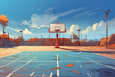 Outdoor game street, tinged with the brightness of score boards.の写真素材