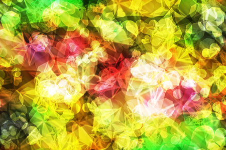 Background with bokeh light for decorative surface with a gloss effect and a context of colors and various motivesの写真素材