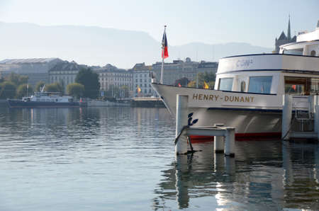 The Henry-Dunand docked on Lake Geneva