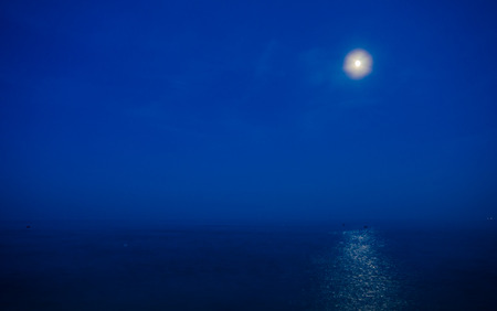 Moon in the seaの写真素材