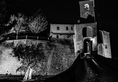 Castle Malatesta of Montegridolfo (Rimini). Emilia-Romagna, Italy.のeditorial素材