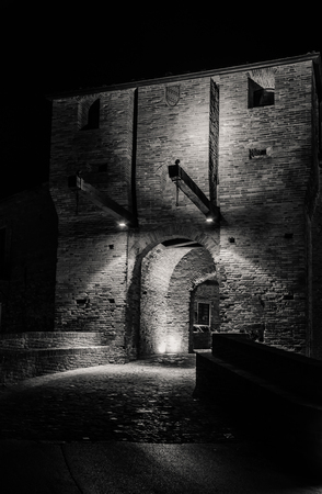 The Malatesta castle of Mondaino (Rimini)のeditorial素材