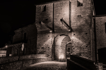 The Malatesta castle of Mondaino (Rimini)のeditorial素材