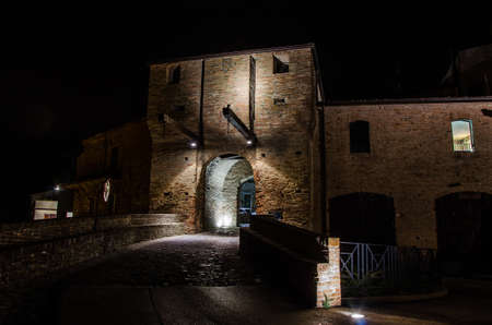 The Malatesta castle of Mondaino (Rimini)のeditorial素材