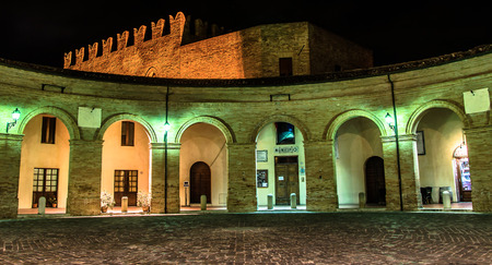 Central square of Mondaino (Rimini).のeditorial素材