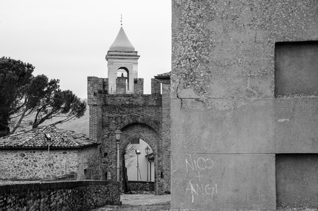 Montefiore Conca (Rimini), Italy. Medieval landscape.の素材