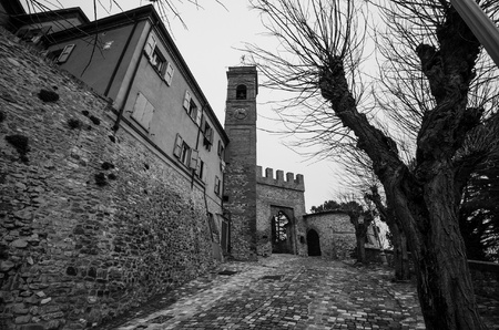 Montefiore Conca (Rimini), Italy. Medieval landscape.の素材