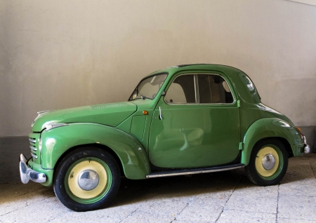 Old Italian car - Fiat Topolinoのeditorial素材