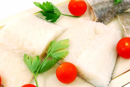 Cod fillets ready to cookの写真素材