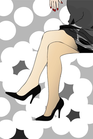 The charm of beautiful female legs with high heeled shoes
の写真素材