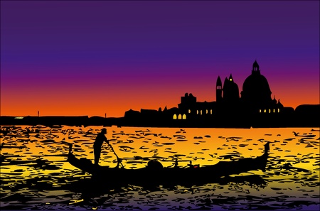 Venice by nightの写真素材