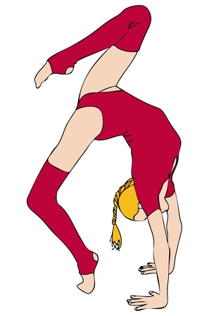 Gymnast in trainingのイラスト素材