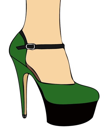 Green shoeのイラスト素材