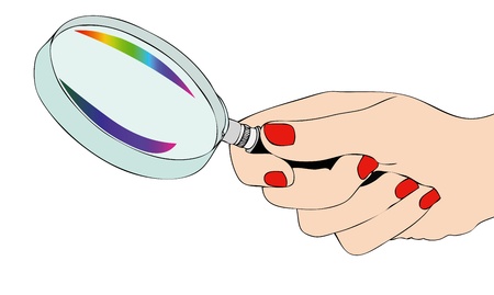 Hand with Magnifying Glassのイラスト素材