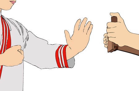 Karate trainingのイラスト素材