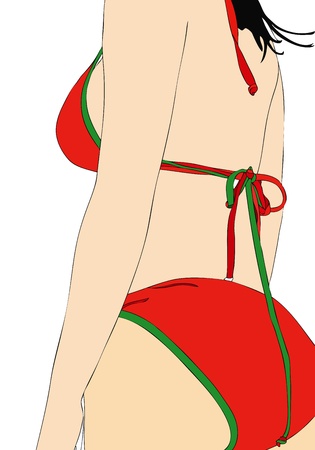 Girl In Swimsuitの写真素材