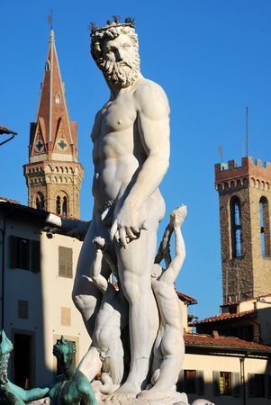 Statue of Neptune, Florenceの写真素材
