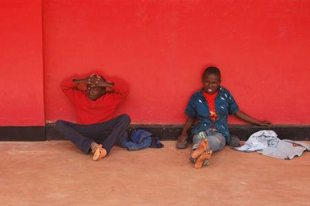 The look of Africa on the faces of children  - Village Pomerini - Tanzania - August 2013 -The intensity of the look of the African children of the Village Pomerini  in Tanzania - Between poverty and disease our help is the only hope for the futureのeditorial素材