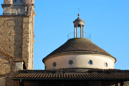 Basilica of Santa Croce in Florence - Italy; の写真素材