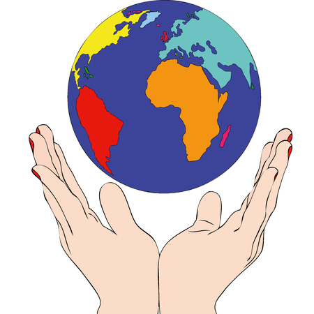 We do not play with the worldのイラスト素材