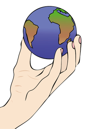 And on the first day He created the Earth - Ironic image of the Creationのイラスト素材