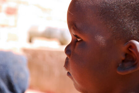 August 2014-Village of Pomerini-Tanzania-Africa-The game of African children of the Franciscan Mission of the Village of Pomerini, high-risk country hit by the virus of HIV-AIDSのeditorial素材
