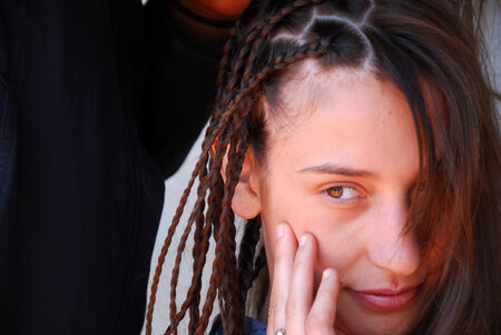 African style - A girl with braids - Tanzania - Africa