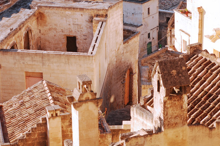 An architectural view of the city of Matera in Basilicata - Italy