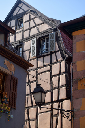 The typical and traditional half-timbered houses of the Alsace region of France 03の写真素材