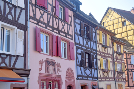 The typical and traditional half-timbered houses of the Alsace region of France 09のeditorial素材