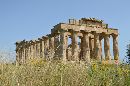 Panoramic view of the archaeological area of Agrigento 25の写真素材