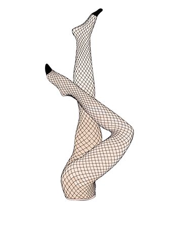 Display of mannequins in a store that sells stockings and tightsの写真素材