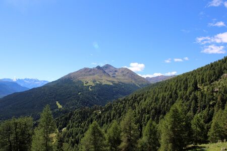 The beautiful mountain landscape of the Resia valley between the Friuli Alps in Italy 005の写真素材