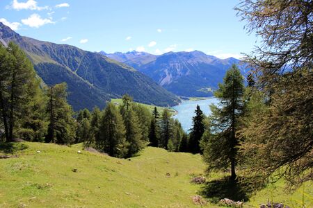 The beautiful mountain landscape of the Resia valley between the Friuli Alps in Italy 010の写真素材