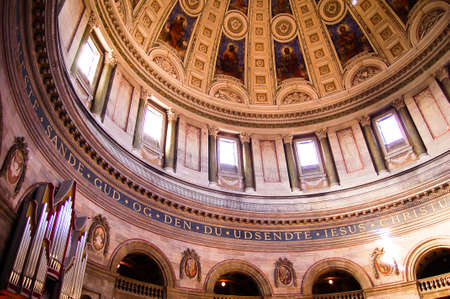 interior detail of frederik's Kirke in copenhagen denmarkのeditorial素材