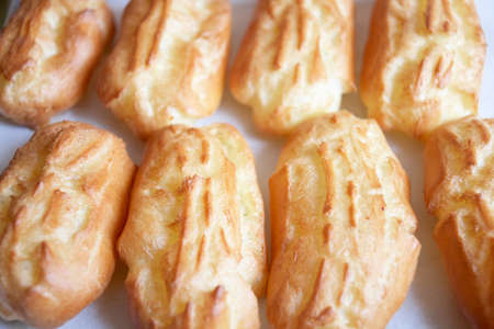 Delicious and Fresh Eclairs, Homemade Baking, Delicious and Natural Food