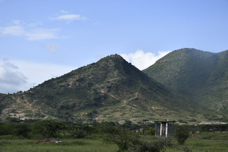 Mountain landscape in the North of Samburu , in Baragoiの写真素材