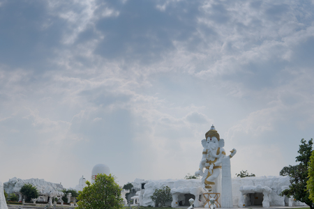 Big Ganesha with White sky Ganesha, Lord of Successの写真素材