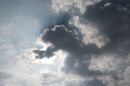 Real cloud shape of a monsterの写真素材
