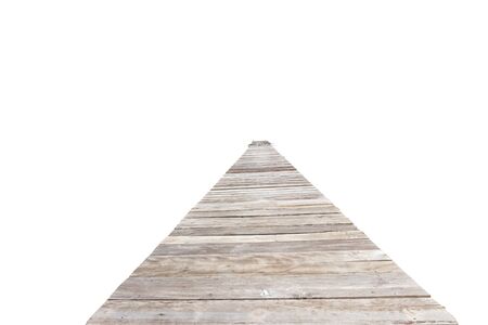 Wooden bridge walkway along concept for go to targetの写真素材