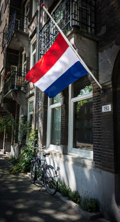 The Dutch flag on half-mast after plane disaster 2014-07-17のeditorial素材