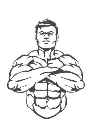 Muscle Man This is a great icon for a boxing gym which specialize in weight training.のイラスト素材