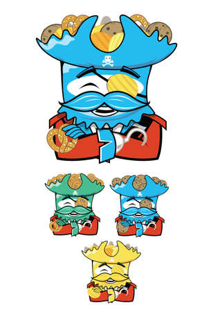 Captain Snacker Simple clean easily recognizable.のイラスト素材