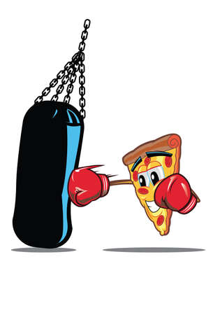 Pizza Punch This icon is perfect for your pizza business or online business. The color and design is clever cheerful unique and meaningful piece. This perfectly helps create a positive image for your brand.のイラスト素材
