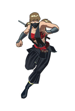 Female Ninja Girlのイラスト素材