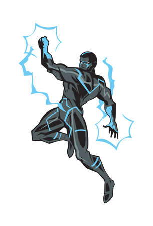 This character could be used for good or evil. Great for wall decals comic book shop and anything related.のイラスト素材