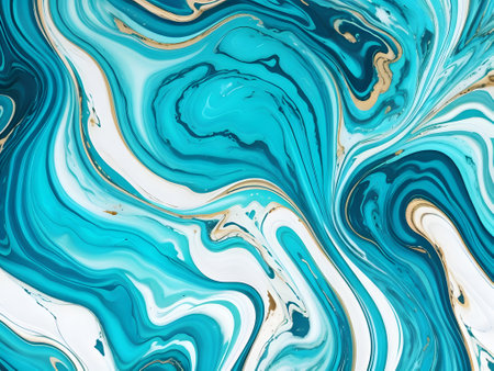 Marble abstract acrylic background. Marbling artwork texture. Agate ripple pattern. Gold powder.の素材