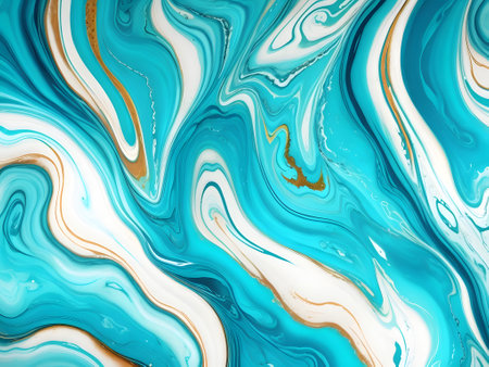 Abstract blue and white marble background. Liquid marble pattern. Colorful texture.の素材